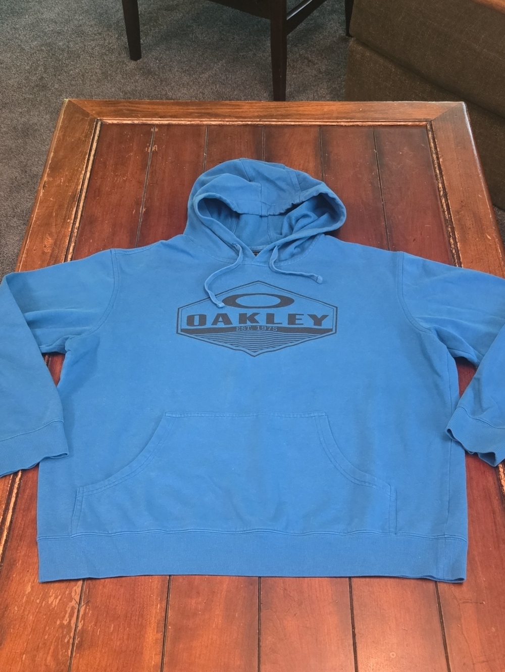 Oakley Men's Sky Blue Logo Pullover Hoodie